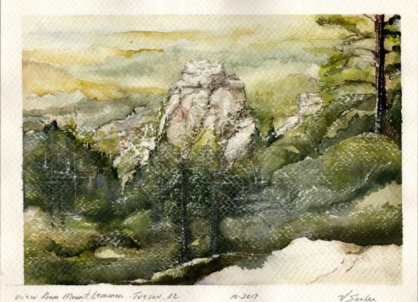 Watercolor - View from Mount Lemon